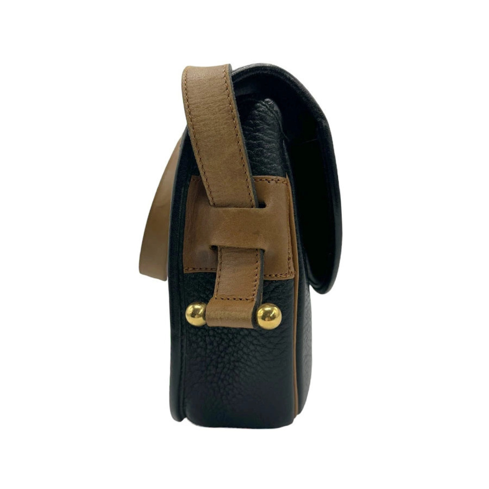 Dior crossbody Christian bag black  shoulder brown leather Black Brown